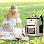 Large 52cans Waterproof Insulated Cooler Backpack for Men & Women, Leak Proof Backpack Cooler, Soft, 8Gal