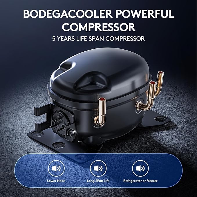 BODEGACOOLER 12 Volt Car Refrigerator, Portable Freezer WIFI APP Control, 40Quart (38L) Car Fridge -4℉-68℉, Electric Cooler 12/24V DC 100-240V AC for Outdoor, Truck, RV, Vehicles, Camping, Travel