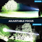 Flashlight Rechargeable LED High Lumens - 99,000 Lm Powerful Handheld Flash Light with 5 Modes, Bright Waterproof Torch for Camping Home (3 Packs)