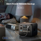 DECOMIL LFP700 Portable Power Station, 504Wh LiFePO4 Battery, 700W AC Output (1200W Peak), Wireless Charging, 80% in 50 Min, Solar Generator for Camping, Emergency, Home Backup (Solar Optional)