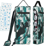 Golf Cooler Bag Plus Ice Pack Soft Sided Insulated Cooler Bag- Holds 6 Pack of Cans or 2 Wine Bottles - Grey Camo Golf Beer Sleeve Black Fits Discreetly in Golf Bags