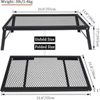 Campfire Grill Grate Over Fire Pit, Folding Campfire Grill Grate Heavy Duty, Fire Pit Cooking Grate for Outdoor Cooking Grill Traveling Picnic