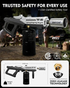 Powerful Propane Torch Gun | Propane Torch Gun Flamethrower with Adjustable Flame | Flame Torch Gun for BBQ, Searing Steak, Grill, Camping, Charcoal Lighter & Campfire Starter | Tank Not Included