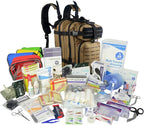 Lightning X Stocked EMS/EMT Trauma & Bleeding First Aid Responder Medical Back Pack + Kit + Pouches - TAN