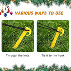 Inflatable Stakes and Tethers, Include Plastic Tent Stake, Tether with Hook Inflatable Spikes Christmas Halloween Holiday Party Decoration Accessories for Garden Yard Home Lawn Yellow (36 Pieces)