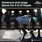 Obsidian - Heavy Duty 4 Season Camping Shelter, 6-8 Person Capacity, Instant Pop-Up Tent, Insulated and A/C Ready, Removable Floor for Easy Cleaning or Ice Fishing