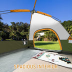 Tents for Camping 4 Person Tent Waterproof Windproof Double Layer Camping Tent, Easy Setup Dome Tent with Large Mesh Windows & Wider Door for Outdoor Camping & Hiking