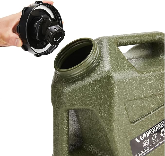 Water Container Water Jug with Spigot with (3.2-5) Gallons Portable No Leakage for Camping,Vehicle, Car, Hiking, Hurricane Supplies RV