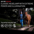 Ledlenser H8R Lightweight Headlamp - Black, 600 Lumens - 120-Hour Runtime Rechargeable Work Light - Patented Rapid Focus & Runners Headlamp