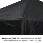 Anytee-10x10 Pop Up Canopy Tent, Easy Up Waterproof Outdoor Canopy with Wheeled Bag, Sun Shade for Patio, Backyard, Parties, Camping-Black
