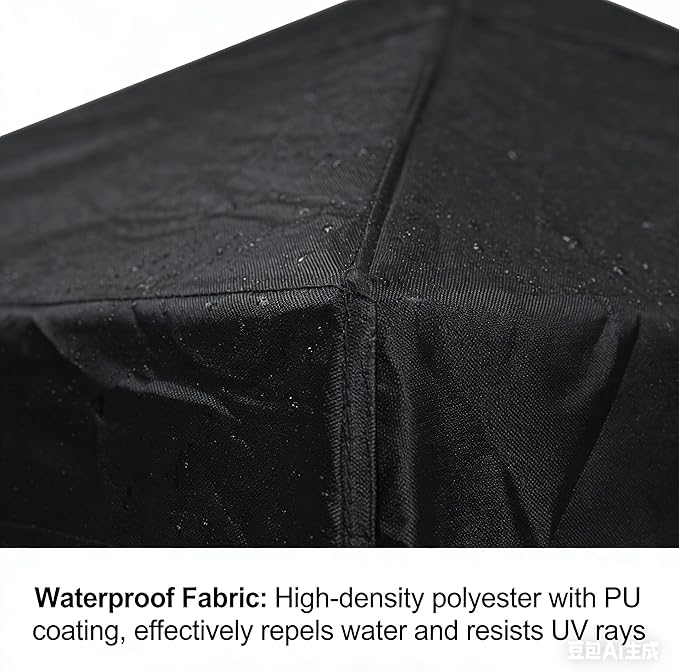 Anytee-10x10 Pop Up Canopy Tent, Easy Up Waterproof Outdoor Canopy with Wheeled Bag, Sun Shade for Patio, Backyard, Parties, Camping-Black