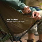 Helinox Sunset Chair Lightweight High-Back Collapsible Camping Chair Coyote tan, 3.4Ibs Outdoor Chairs, Picnic Chair, Portable Camping Chair, with Side Pockets