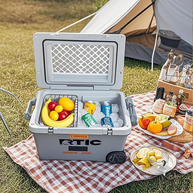 Cooler Basket for RTIC 52/72Qt Ultra-Light Wheeled Coolers,Inside Dry-Goods Basket fits Coleman 54 Qt Steel Belted Cooler,Stainless Steel Wire Rack