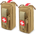 Tactical MOLLE Medical Pouch, Rip-Away EMT First Aid Pouch IFAK Trauma Kit Everyday Carry Survival Bag Include Cross Patch