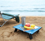 VILLEY Portable Mini Folding Beach Table, Ultralight Aluminum Side Table with Carry Bag for Camping, Picnics, and Outdoor Activities