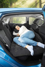 Zento Deals Inflatable Air Mattress for Car - Portable Travel Bed with Pillows for Camping, Sleeping Outdoors - Universal for SUV, Truck and RV Back Seat (Pack 1)