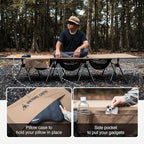 ONETIGRIS SUPRATIROS Extra Large Camping Cot, Height Adjustable Oversized Sleeping Cot with Extending Legs for Camping, Car Trips, Truck, Beach, Office Nap, Sturdy Supports Up to 400lbs