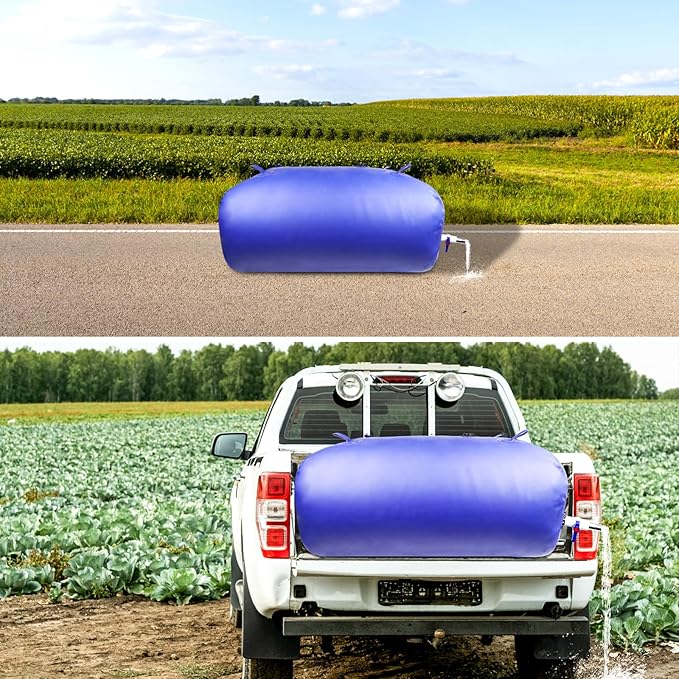 Water Storage Bladder Portable Heavy-Duty - 142Gal/540L with Stainless Steel Fittings, Leak-Proof & Durable – Portable Tank for Emergency, Farming, Irrigation Use