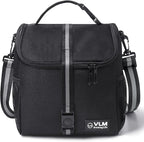 VLM Lunch Bags for Women,Leakproof Insulated Floral Lunch Box with Adjustable Shoulder Strap Reusable Zipper Cooler Tote Bag for Work,Picnic,Camping