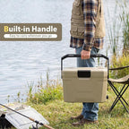 COSTWAY Insulated Portable Cooler, Hard Shell Ice Chest w/ 2 Cup Holders, Bottle Opener, Drain Plug, 3-Day Ice Retention, Outdoor Leak-Proof Dry Box for Beach, Camping, Fishing, Picnic