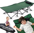 LITTLE EXPLORERS Kids cot, Child Camping and Travel Cot, Kids Cots for Sleeping, Foldable Bed for Kid, Includes Pillow and Bag | Age 3-12 | 60inch