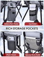 Heated Camping Chair - Fully Padded Heated Chairs Outdoor Sports, Battery NOT Included