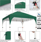 Yaheetech 10x10 Pop Up Canopy Tent with Vent, Easy Set Up Tent, Instant Sun Shelter Canopy with Wheeled Bag, 4 Sandbags, 12 Stakes & 4 Ropes, for Parties, Beach, Outdoor, Dark Green