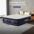 Air Mattress Queen with Built-in Pump,18'' Inflatable Mattress of Vertical Beams,Self Inflatable/Deflation Blow Up Mattress in 3 Mins,Colchones Inflables with Carry Bag for Home&Guests
