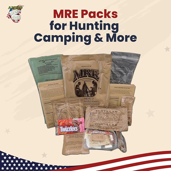 Ammo Can Man MREs (Meals Ready-to-Eat) Box A, Genuine U.S. Military Surplus, Menus 1-12 by Rothco