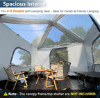 Camping Cube, Canopy Inner Tent for 10' x 10' Straight Leg Pop Up Canopy, Converts Canopy into Enclosed Camping Tent, Fully Vented Roof, Easy Setup, 4-6 Person (Frame & Top Not Included)