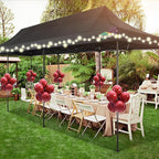 COBIZI Heavy Duty 10x30 pop up Canopy, Commercial10x30 Party Tent for Parties Waterproof Gazebos with 8 Sidewalls, All Season Wind & Waterproof UPF50+,Stable Thickened Frame, Black