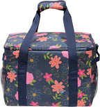 Soft Cooler Bag Floral 40 Cans, Collapsible Insulated Large Lunch Bag for Women, Portable Storage for Camping Travel Picnic BBQ Beach