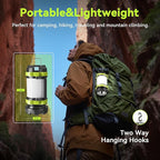 AlpsWolf Rechargeable Flashlight, 6 Modes Camping Flashlight LED Camping Lantern for Power Outage, Flashlight for Home, Emergency, Green,2 Packs