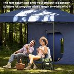 Camping Cube Side Tent for 10x10 Pop Up Canopy, Waterproof Gazebo Room with Mesh Windows, Easy Setup Canopy Side Tent for Family Camping, Market Booth, Backyard Use (Canopy Not Included)