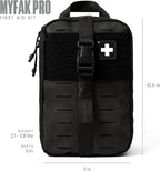 MY MEDIC MyFAK PRO Ifak First Aid Kit - 140 Life Saving Trauma and Medical Items - HSA FSA Survival Kit for Camping or Your Car - Black