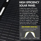 Wagan EL8214 100W Foldable Solar Panel High Efficiency with Anderson Connector 6.5 ft Power Cable Compatible with Any Anderson Equipped Device for Solar Power Generator Van Camping Off-Grid