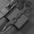 GTK397 Cool Fixed Knife D2 Steel Blade Stainless Steel Handle EDC Tool Knifes for Outdoor Camping Adventure Survival(A)