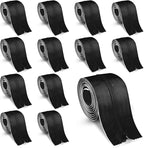 Tigeen 2 Roll Heavy Duty Zipper Door for Dust Barriers 7 ft x 3 Inch Self Adhesive Construction Zipper Door for Greenhouse Tent Accessories (Black)
