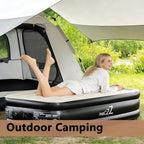 air Mattress, 18-inch Thickened Twin air Mattress, Suitable for Home use, Camping and Travel, Features Quick Inflation and deflation to Save You time