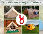 DS. DISTINCTIVE STYLE Aluminum Guyline Tensioner 20 Pieces Rope Tensioner for Outdoor Tent Camping Accessories
