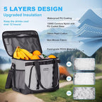 Soft Travel Coolers Bags Insulated Cooling 16hour for Camping Hiking Beach Travel Soft Sided Insulated Cooler Bag 20/48Cans for Women Men