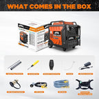 GENMAX 12500W Tri-Fuel Inverter Generator with Bluetooth & CO Shield (2026 Model) - Quiet, 50A Outlet, 2-Wire Auto Start, Ideal for Home Backup, RV, Camping - EPA Compliant
