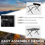 Outvita Beach Picnic Table, Lightweight Roll Up Low Camping Table, Portable Folding Table with Carrying Bag for Outdoor, BBQ, Sand, Picnic, Party, Patio 34 Inches