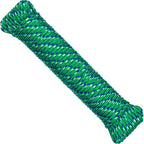 SteadMax 100 ft Poly Rope, Diamond Braided 1/4 inch Rope for Outdoors, Hiking, Camping, Heavy Duty Line, Polypropylene Multi Purpose Utility Cord, Clothesline Rope, Random Color (1 Pack)