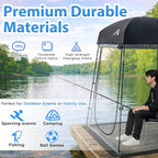 Sports Tent, Portable Sports Tent Shelter Fits 2-4 Persons,6.3FT Height Clear Bubble Tents for Sports Games and Camping,Providing Shelter from Wind and Rain (Black)