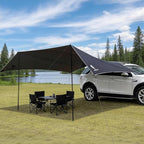 GEERTOP Large Car Side Awning Tarp 19 x11 ft Waterproof Vehicle Sun Shade Cnaopy Shelter for SUV, MPV, Van, Campers