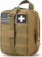 first aid kit bag empty Molle ifak pouch emt tactical medical pouch med rip away belt pouch small rescue tool pouches (TAN)