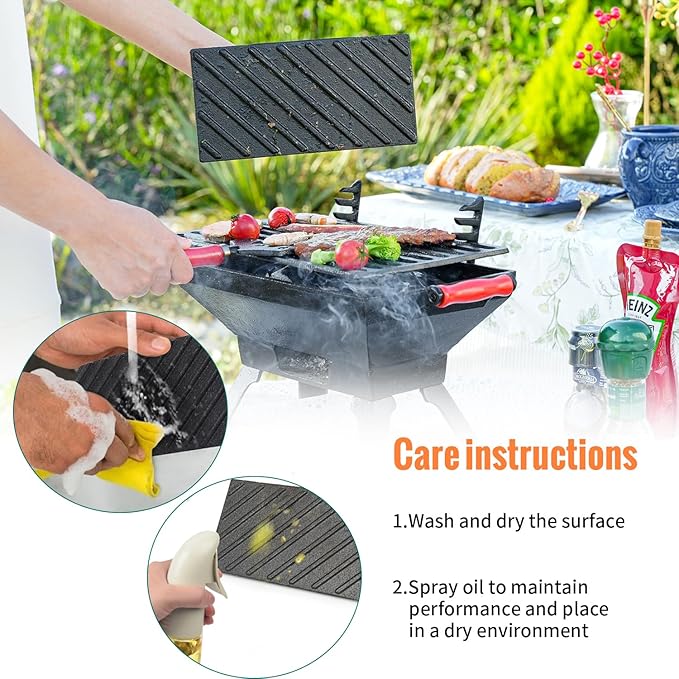 Sungmor Heavy Duty Cast Iron Grill Press, 8.7" x 4.3" Rectangel Burger Press Bacon Smasher with Wood Handle, Meat Steak Weight for Blackstone Grill,Outdoor Griddle, Kitchen Barbecue Press Tool