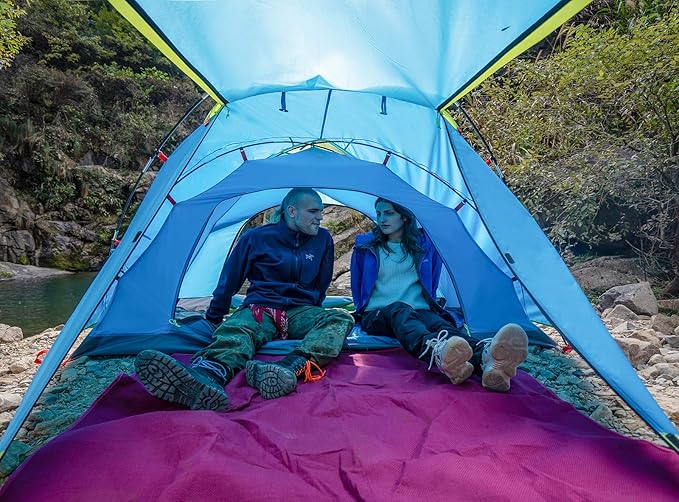 KAZOO 2／4 Person Camping Tent Outdoor Waterproof Family Large Tents 2/4 People Easy Setup Tent with Porch Double Layer | Outdoor, Waterproof, Family, Large, Tents, Easy Setup
