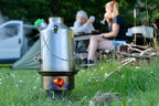 Kelly Kettle Ultimate Base Camp Kit – 54 oz Large Stainless Steel Camp Kettle, Lightweight Camping Kettle with Whistle, Kelly Kettle Stove for Fishing, Hunting, Hiking